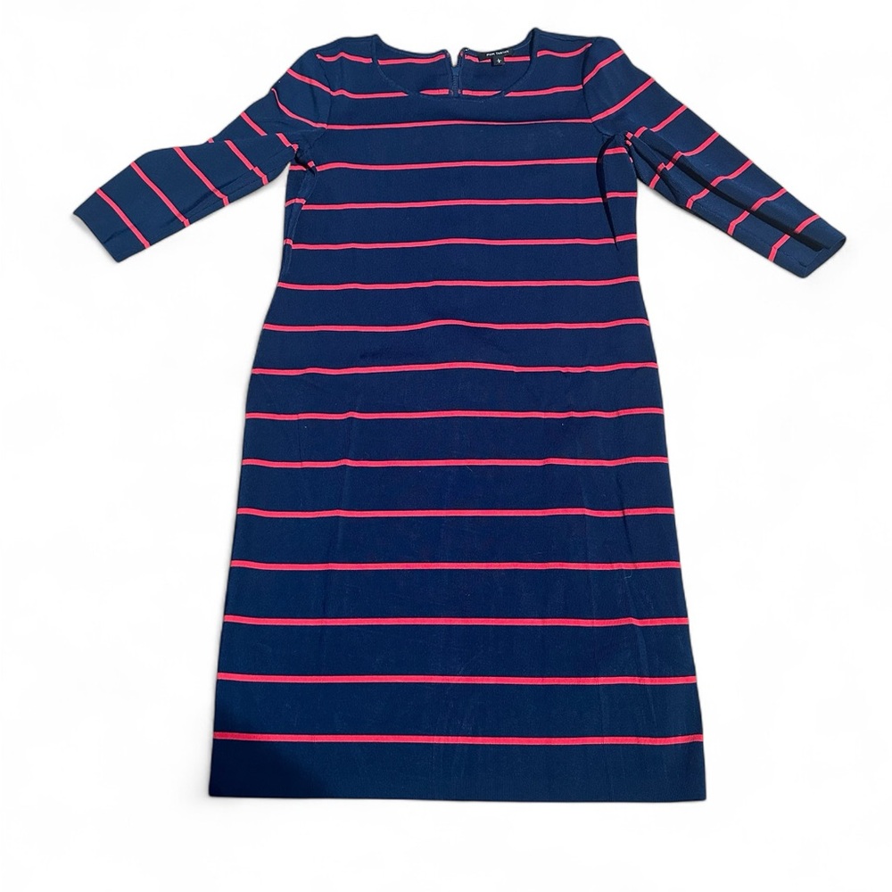 Pink Tartan Navy & Red striped power stretch Dress L